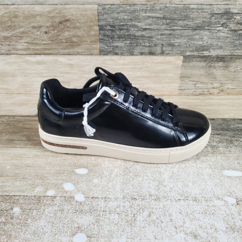 Birkenstock Bend Low Womens Shoes‎ Sz 5 Narrow Black Patent Leather Sneakers